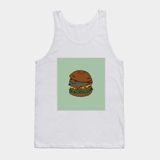 Cute Burger With Double beef Tank Top